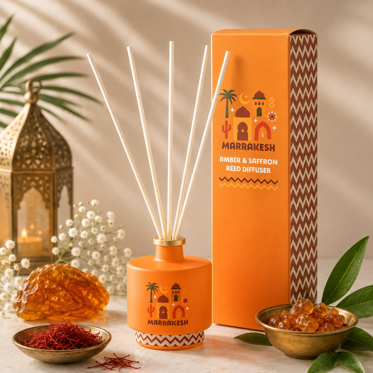 Marrakesh – Amber & Saffron Reed Diffuser (100 ml)