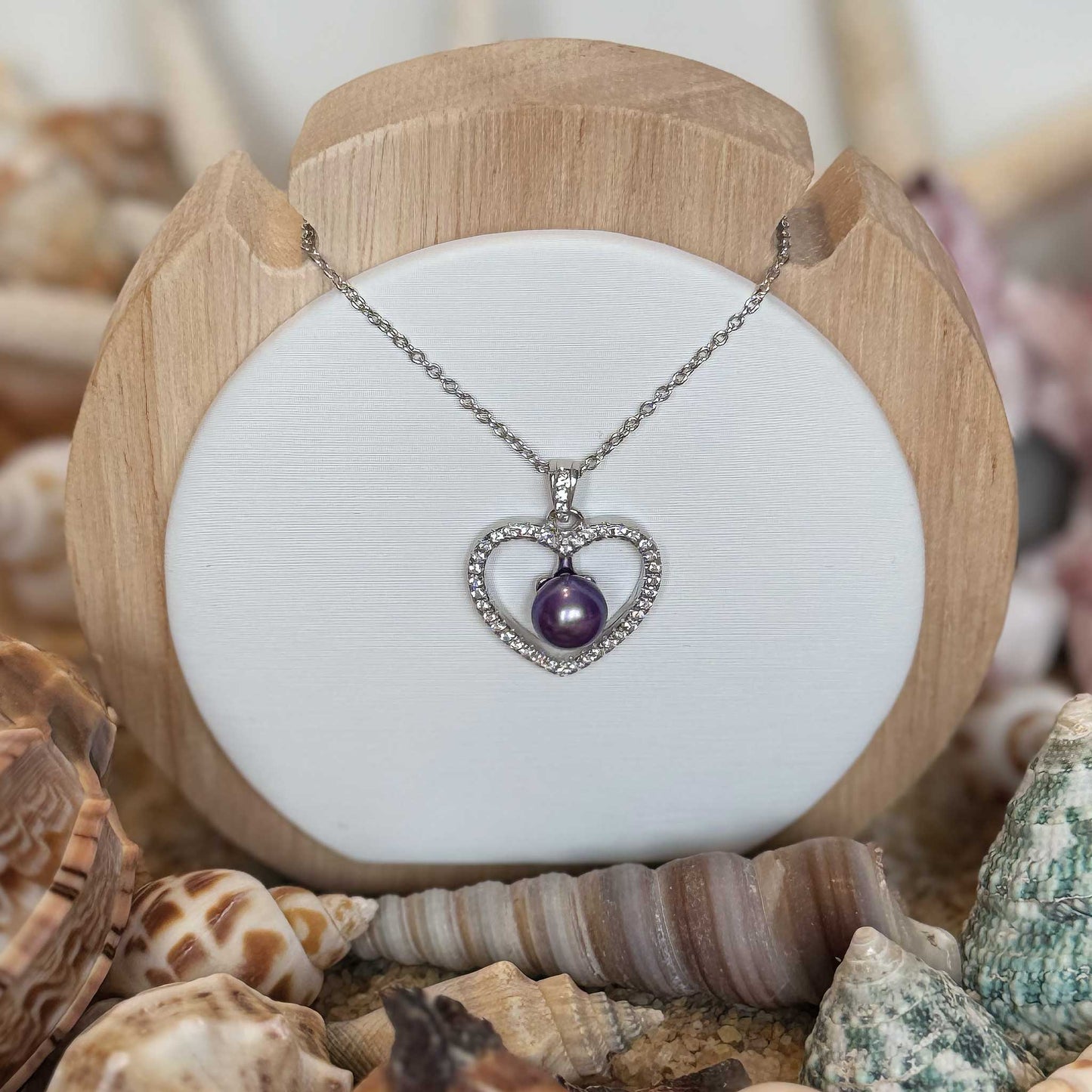 Crystal Heart Halskette (ohne Perle)