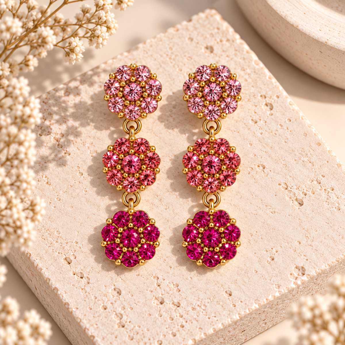Flower Crush Ohrringe (pink)