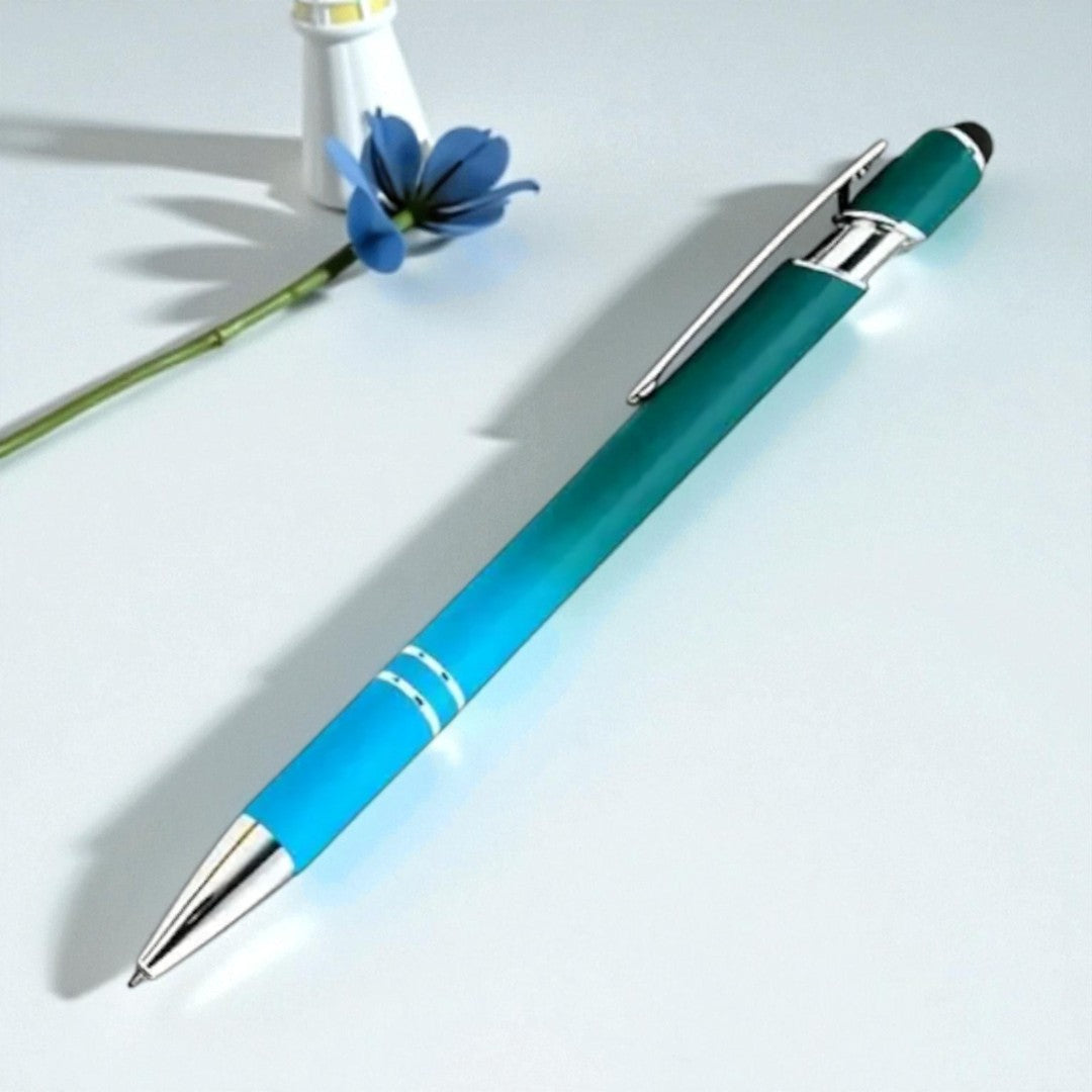 Personalisierter Kugelschreiber – matt, elegant & mit Gravur nach Wunsch (dunkel-grün-blau)