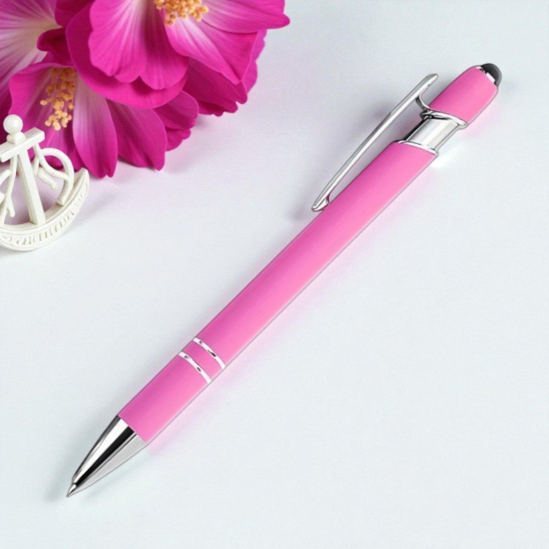 Personalisierter Kugelschreiber – matt, elegant & mit Gravur nach Wunsch (fuchsia)