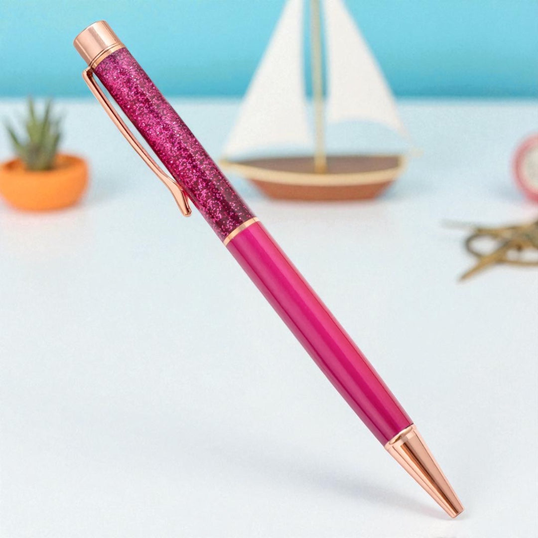 Kugelschreiber Glitzer Pink