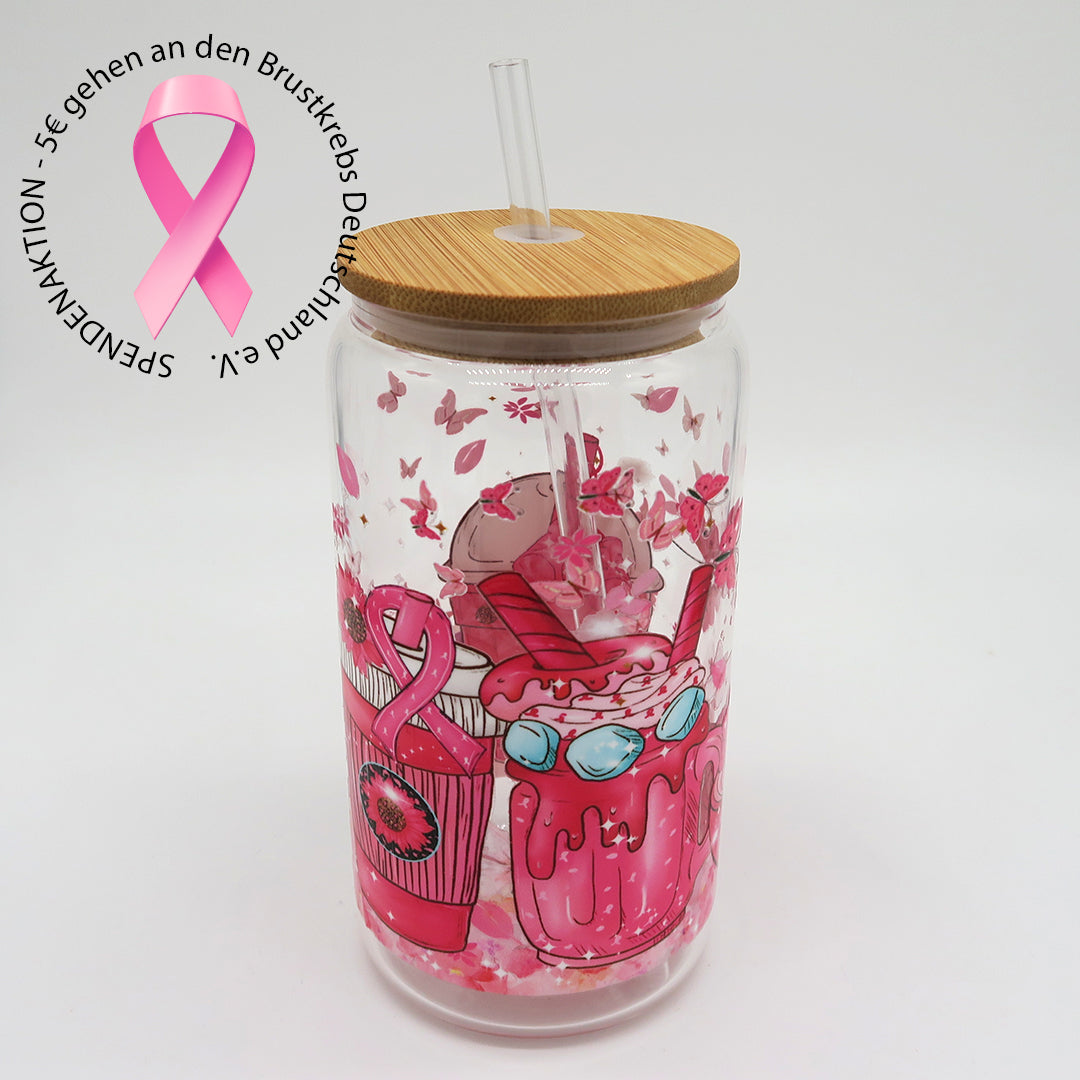 Charity-Trinkglas 450 ml – Gemeinsam stark gegen Brustkrebs