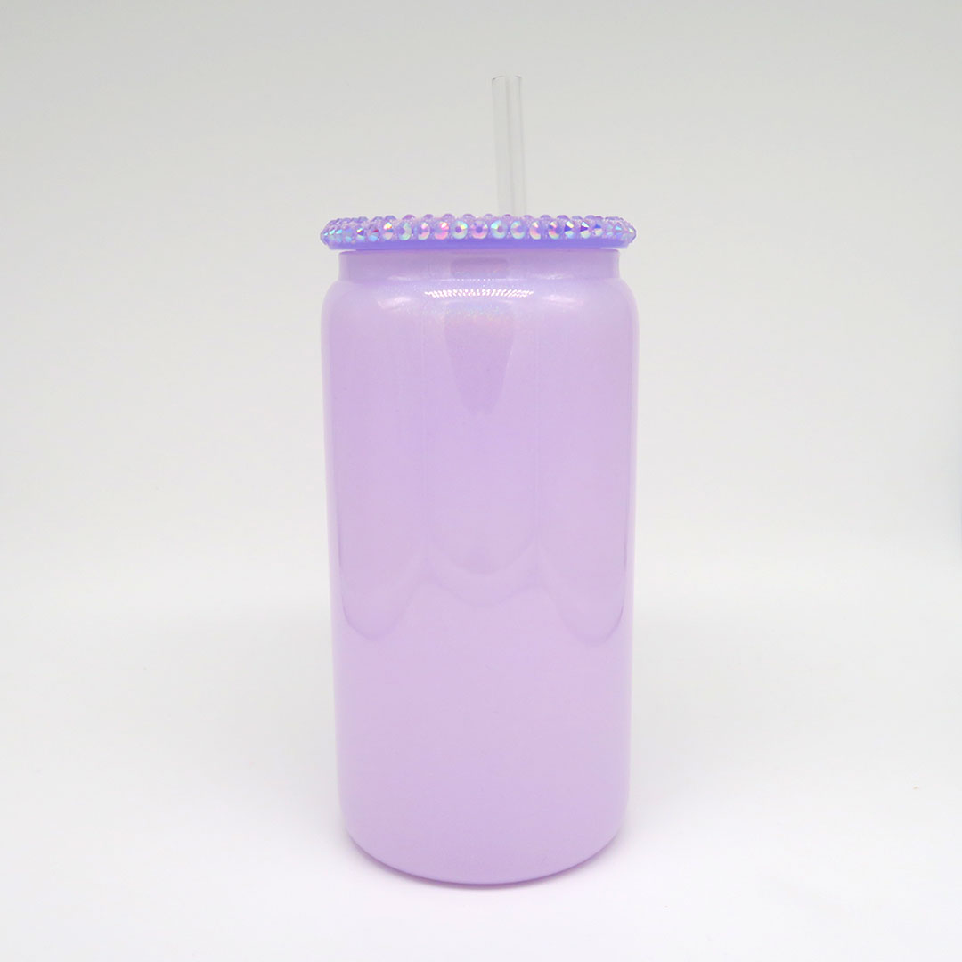 Trinkglas Lila (Glitzer)