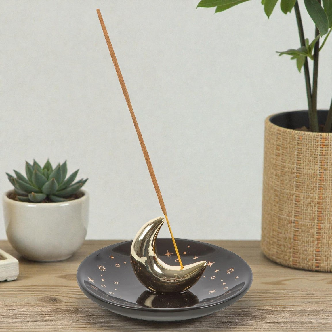Räucherstäbchenhalter „Goldener Mond“ – für himmlische Ruhe