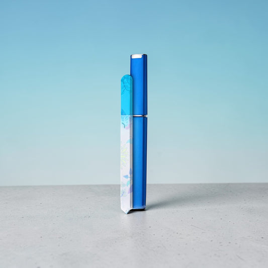 Glasnagelfeile mit Herz – für perfekte Nägel & gute Laune Blau (gravierbar)