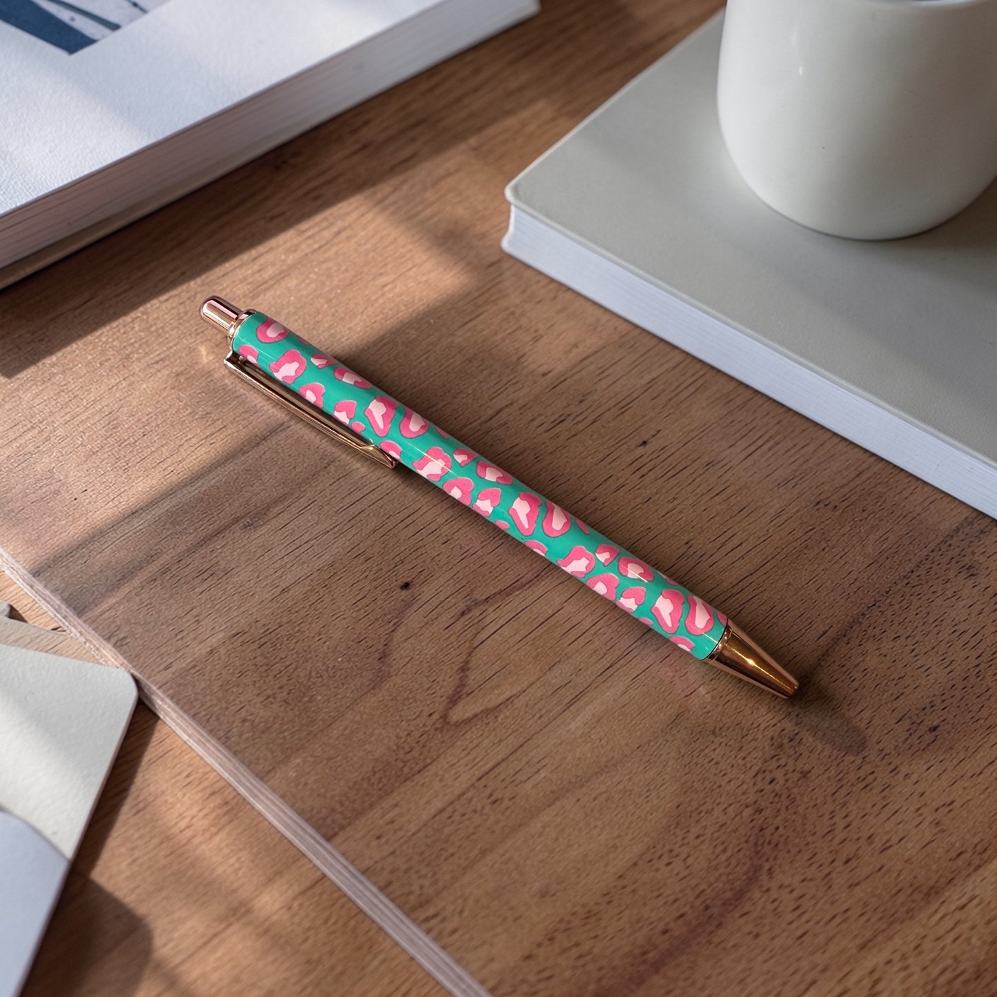 Leo Love Kugelschreiber grün/pink