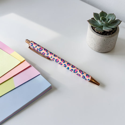 Leo Love Kugelschreiber beige/pink