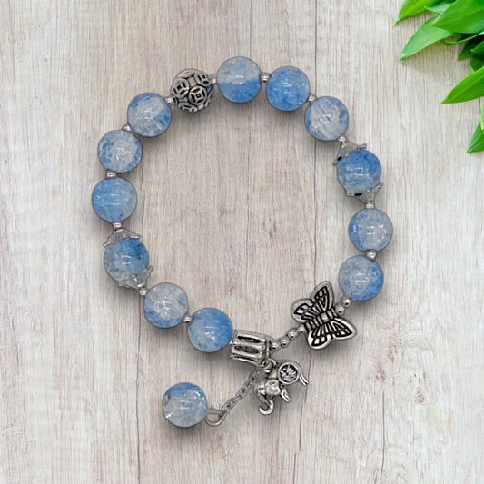 Glasperlen-Armband "Blauer Zauber"