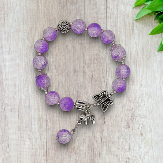 Glasperlen-Armband "Lila Moments"