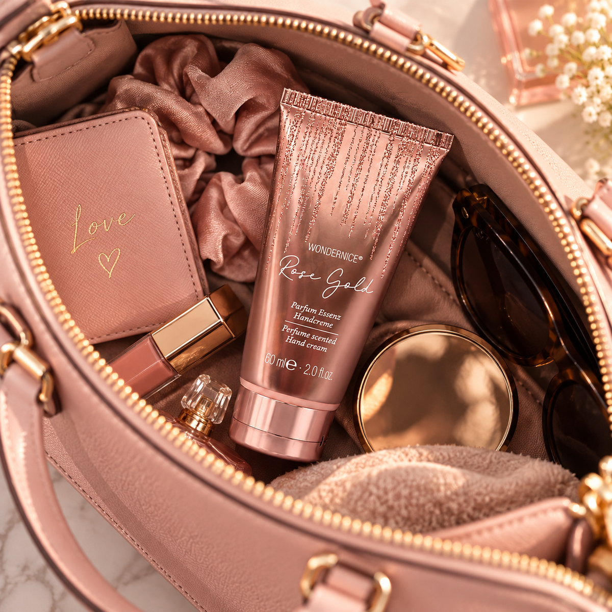 Parfum Handcreme – Blütenzauber für unterwegs (Rosegold-Edition)