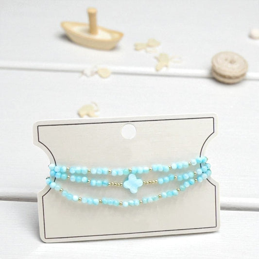 Dreifach-Armband "Himmelblau"