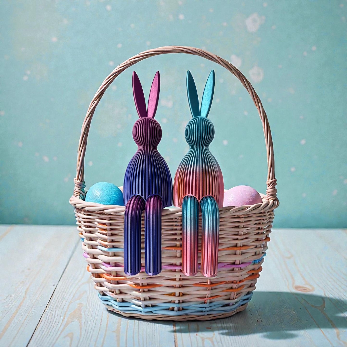 Sitzhase mit Baumelbeinen – 3D-gedruckter Osterliebling