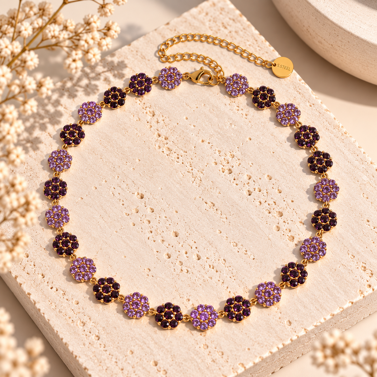 Flower Crush Kette (lila)