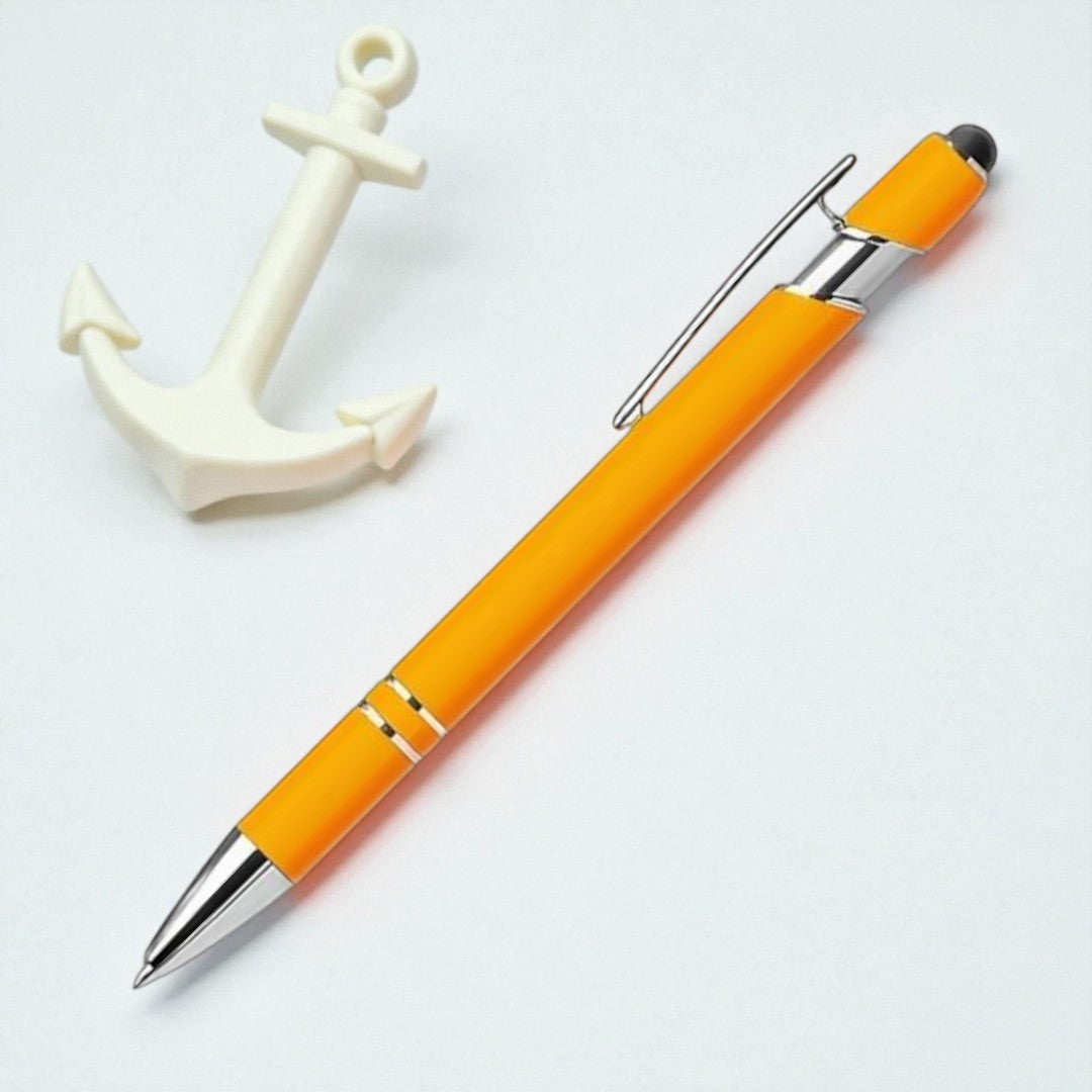 Personalisierter Kugelschreiber – matt, elegant & mit Gravur nach Wunsch (orange)