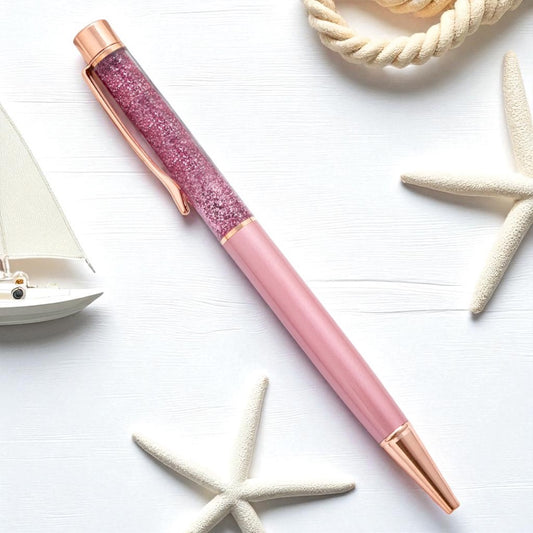 Kugelschreiber Glitzer Rosa