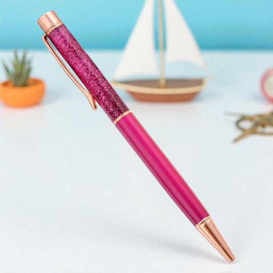 Kugelschreiber Glitzer Pink