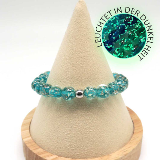 Leuchtperlen Armband Mint