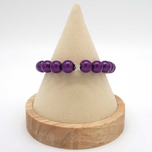 Magic Pearl Armband Lila