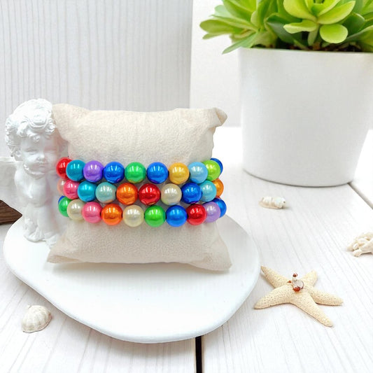 Armband-Set "Rainbow Joy" – 3-teiliges Set in bunten Regenbogenfarben