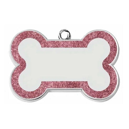 Hundemarke Glitzer Knochen (inkl. Gravur)
