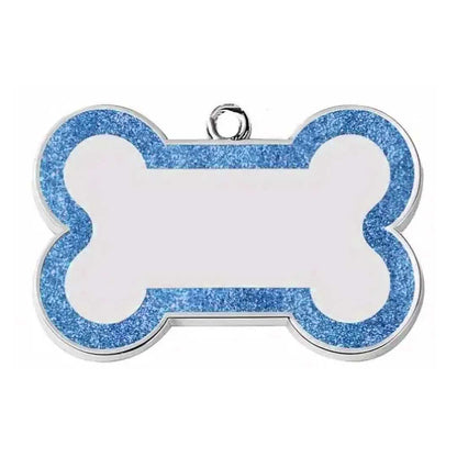 Hundemarke Glitzer Knochen (inkl. Gravur)