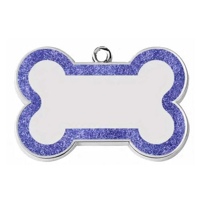 Hundemarke Glitzer Knochen (inkl. Gravur)