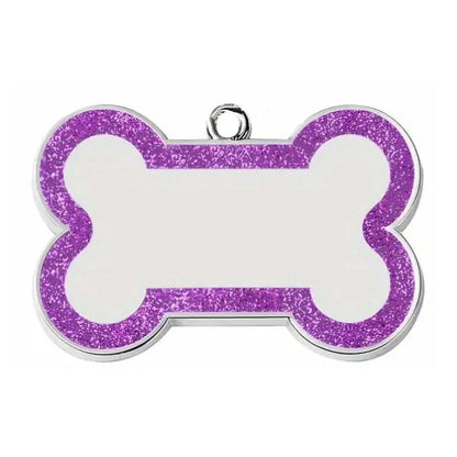 Hundemarke Glitzer Knochen (inkl. Gravur)