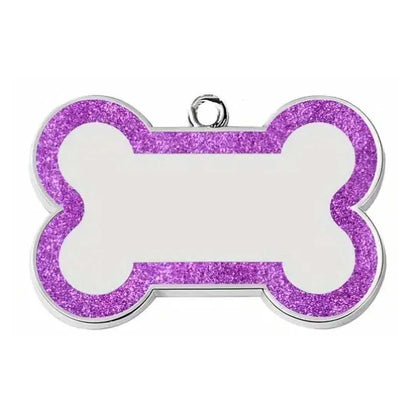 Hundemarke Glitzer Knochen (inkl. Gravur)