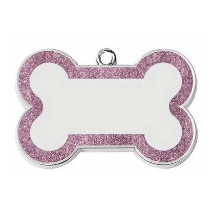 Hundemarke Glitzer Knochen (inkl. Gravur)