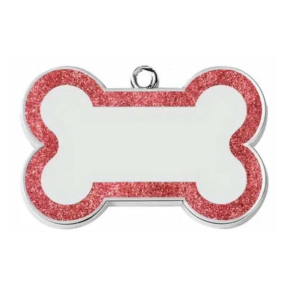 Hundemarke Glitzer Knochen (inkl. Gravur)