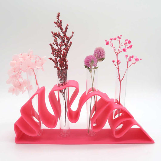 Monstera Blatt Deko Vase (inkl. vier Kunstoff-Röhrchen)