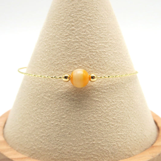 Perlenarmband gold (ohne Perle)