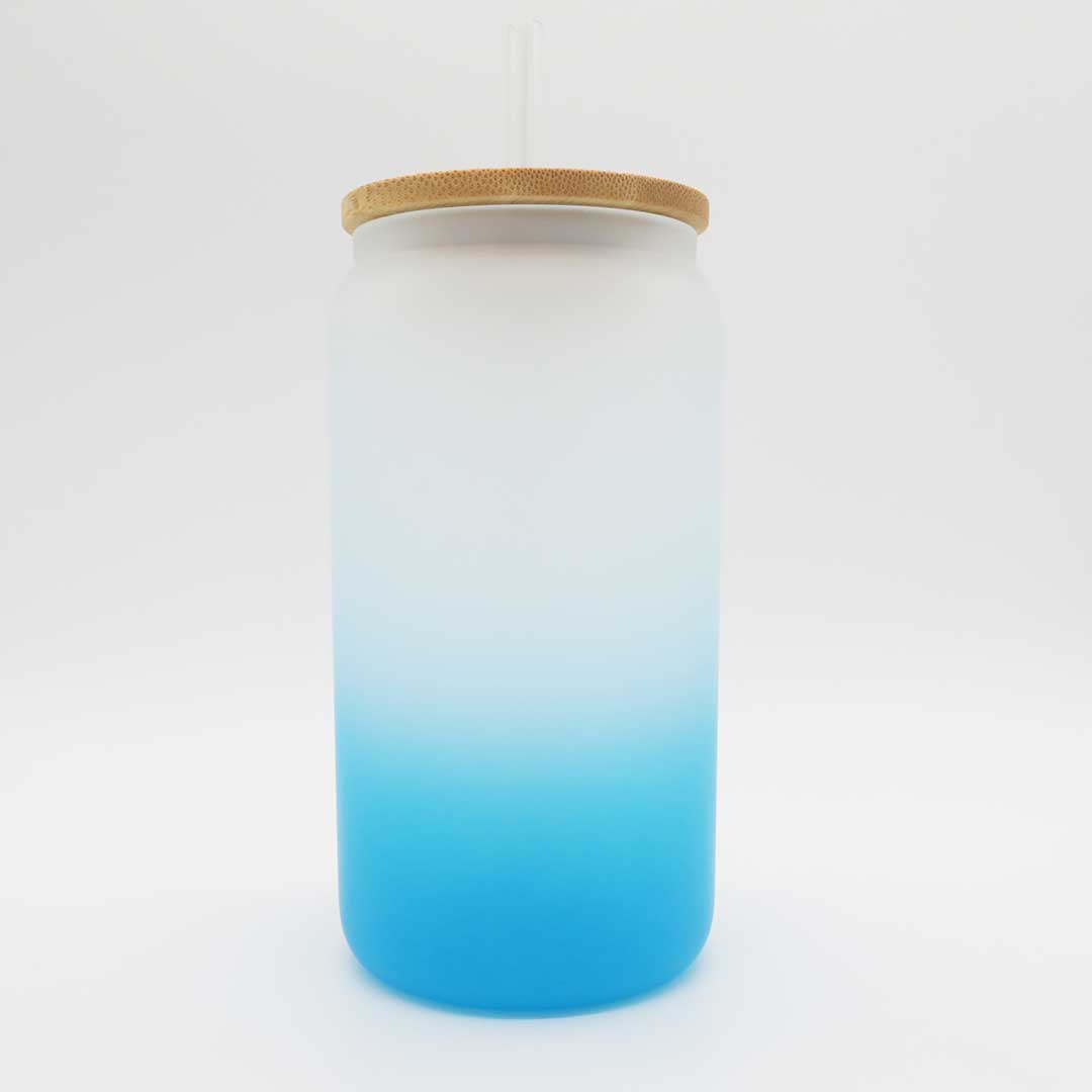 Trinkglas Farbverlauf Blau