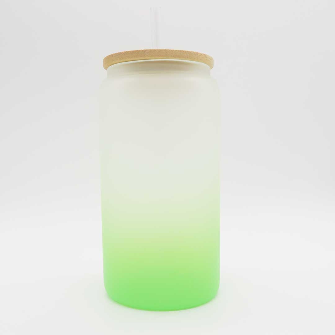 Trinkglas Farbverlauf Grün