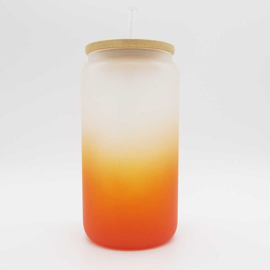 Trinkglas Farbverlauf Orange