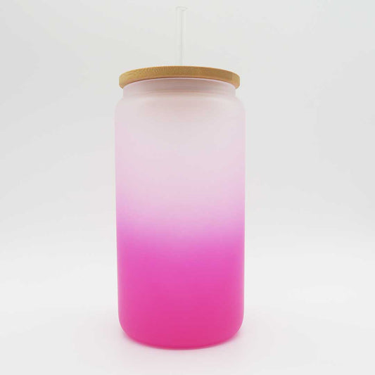 Trinkglas Farbverlauf Pink