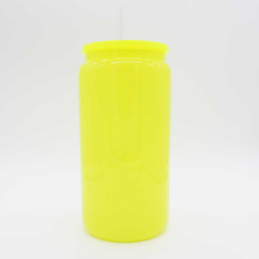 Trinkglas Neon Gelb