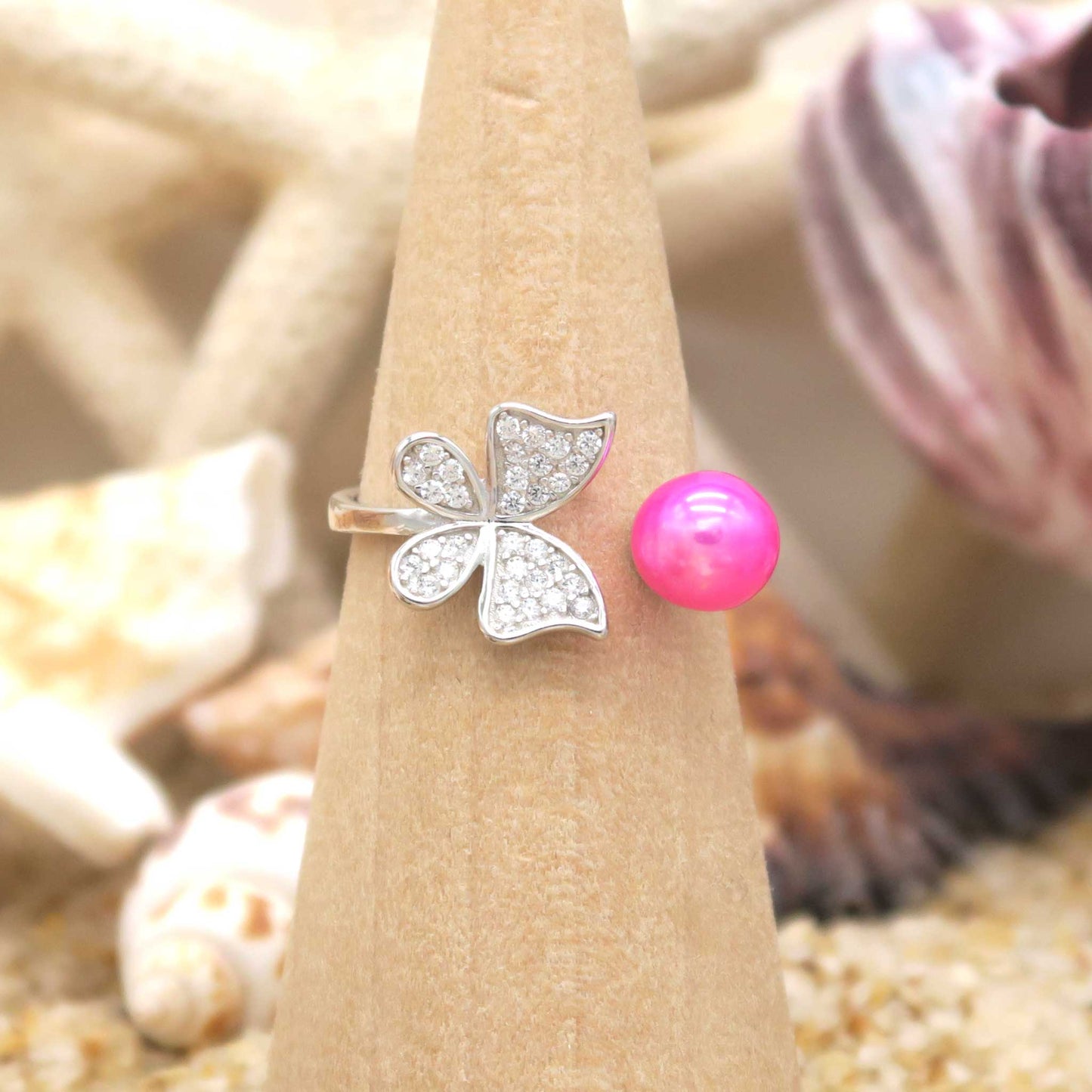 Wing & Pearl Ring (ohne Perle)