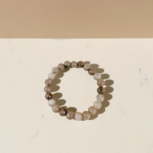 Naturstein-Armband beigem Rutilquarz