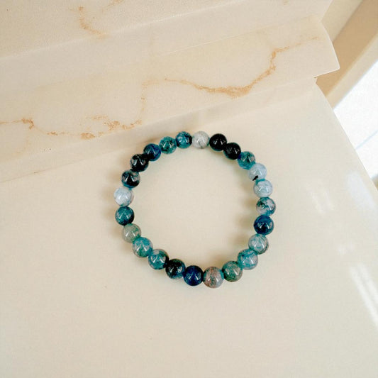 Naturstein-Armband blauer Apatit