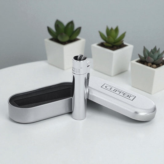 Clipper Metall Feuerzeug: Silber Glänzend