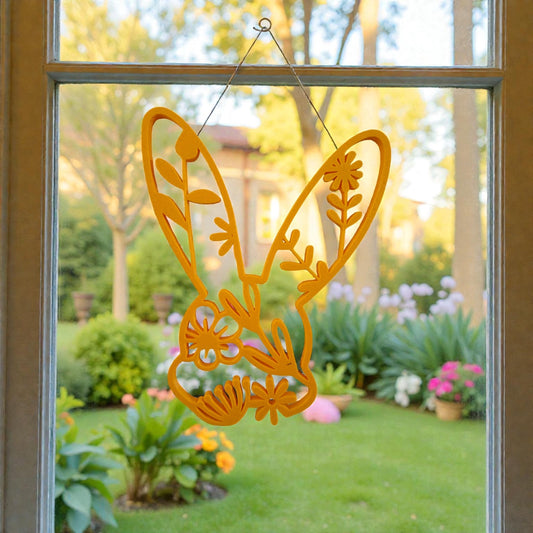 Fenster-Hase im Blumenlook – 3D-gedruckter Frühlingsgruß