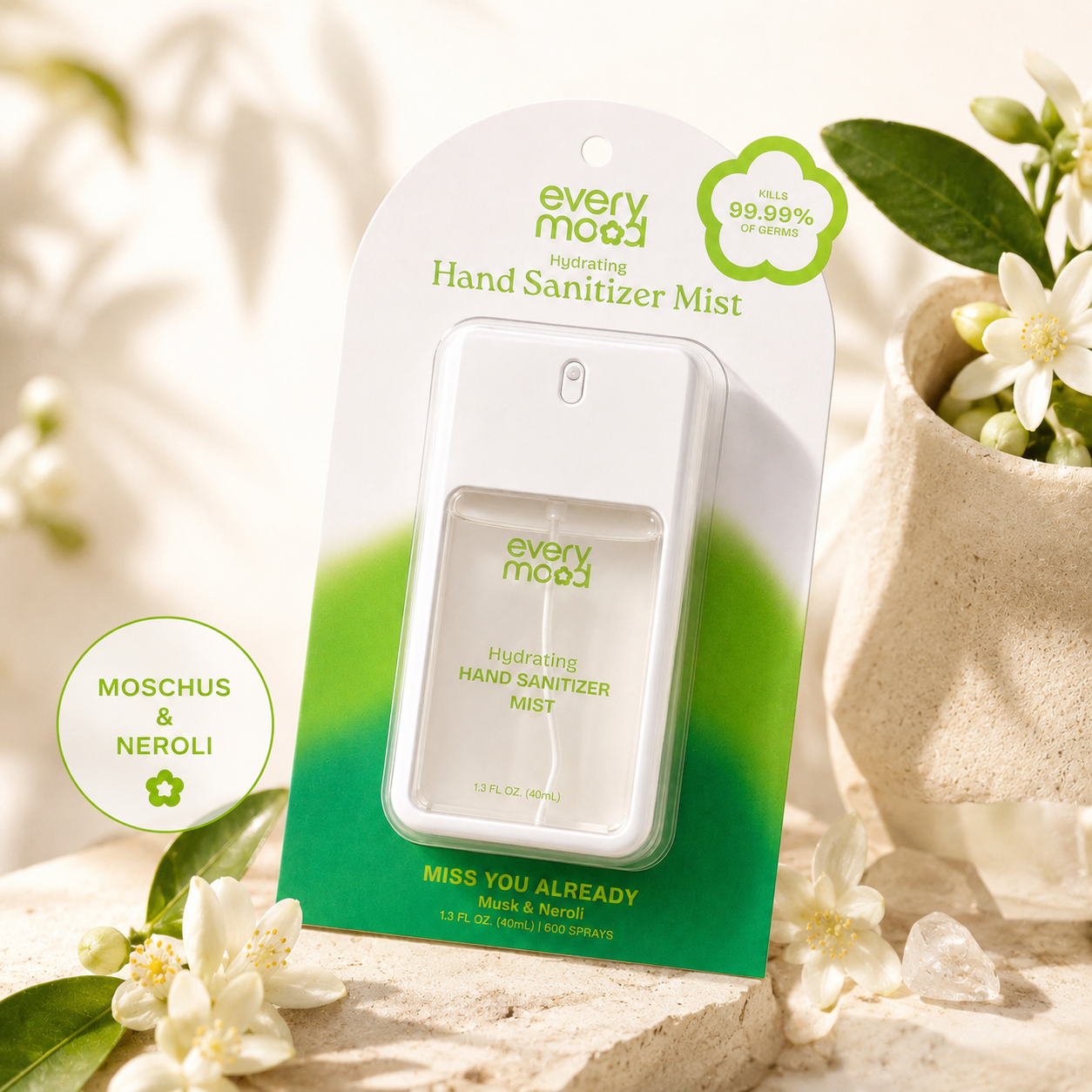 Handdesinfektionsspray Moschus und Neroli