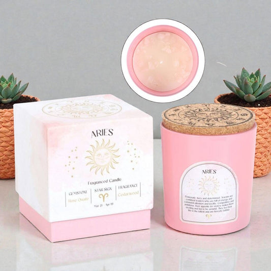 Sternzeichenkerze „Widder“ – Feuer, Herz & ein Hauch Wald