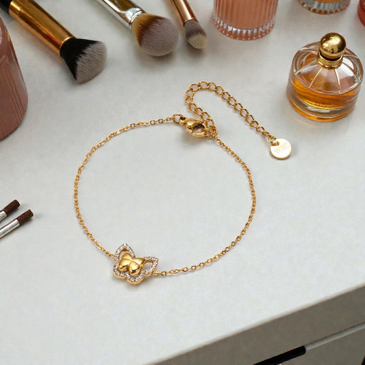 Butterfly Sparkle Armband (Gold)