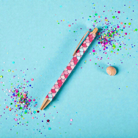 „Mermaid Sparkle“ Glitzer-Kugelschreiber pink